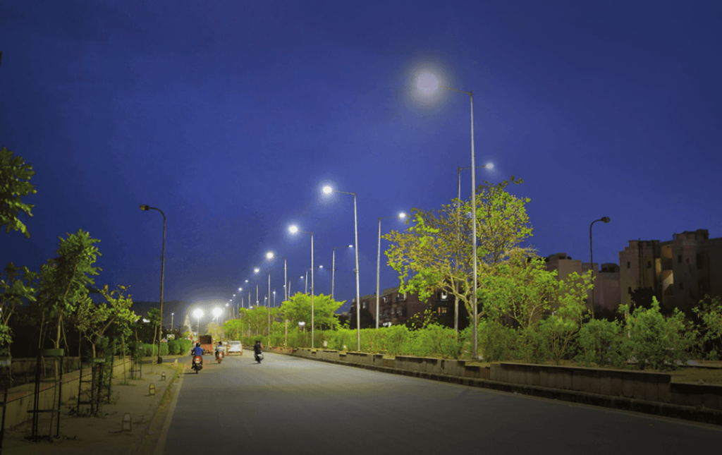 Smart gatebelysning i Jaipur